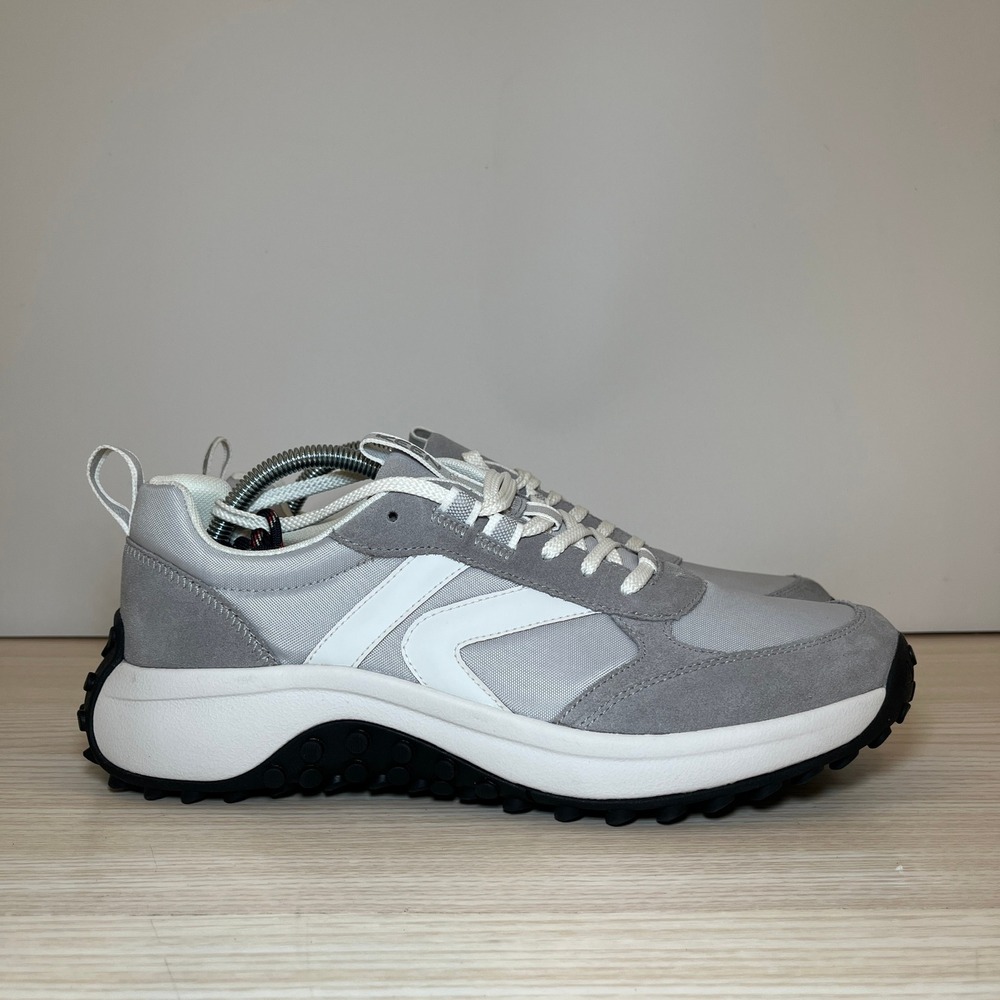 Men's Gray and White Athletic Sneakers